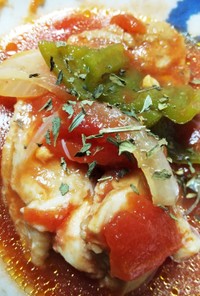 レンチン 鶏のトマト煮