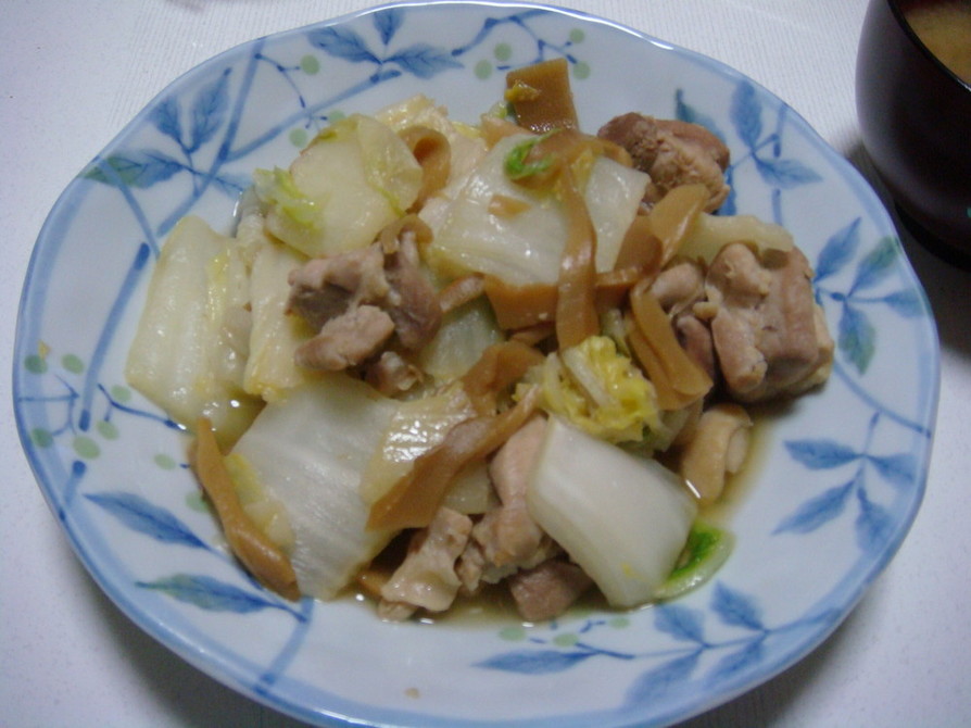 白菜と鶏肉のメンマ炒めの画像