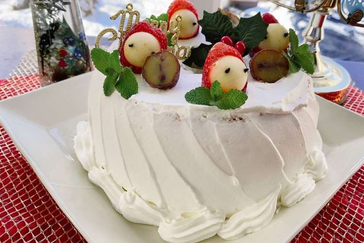 シフォンケーキで簡単クリスマスケーキ レシピ 作り方 By ミセスミニトマト クックパッド 簡単おいしいみんなのレシピが374万品