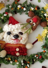 キラキラ魔法のクリスマスプレート犬ご飯