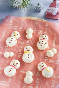 クリスマスに♡雪だるまメレンゲクッキー