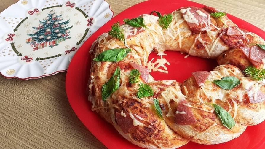 ピザのリース ★クリスマスに★の画像