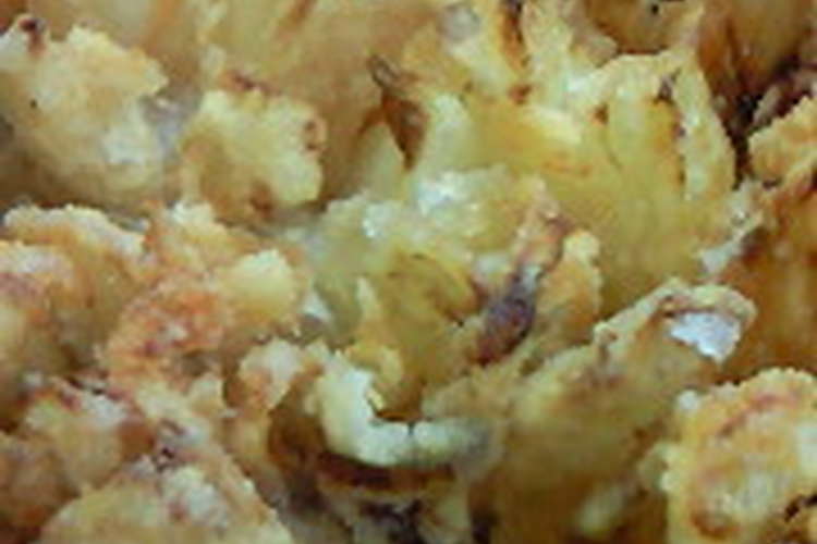 唐揚げのお供はフラワーオニオンフライ レシピ 作り方 By にわとりのびぼうろく クックパッド