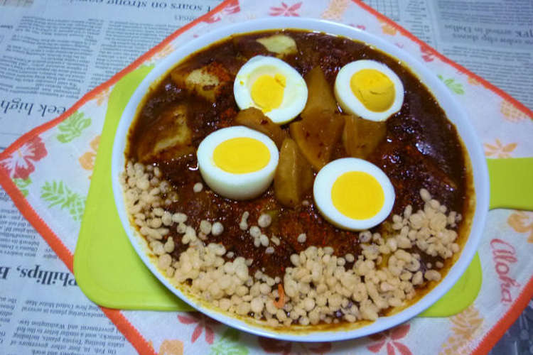 レトルトカレー改造作戦12 ゆで卵載せ レシピ 作り方 By Aranjuez5 クックパッド 簡単おいしいみんなのレシピが364万品