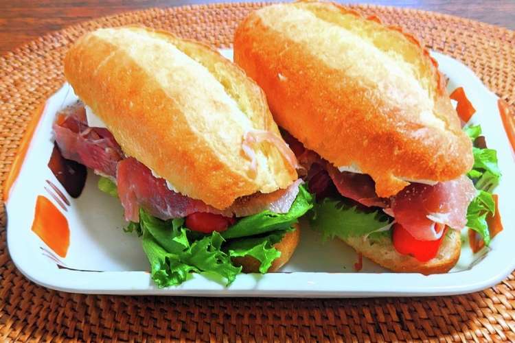 生ハムとクリームチーズのバケットサンド レシピ 作り方 By 春菜食堂y クックパッド 簡単おいしいみんなのレシピが376万品