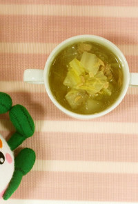白菜とツナのスープ