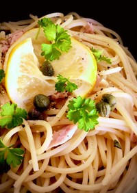 混ぜるだけ簡単*ツナ&塩レモンのパスタ