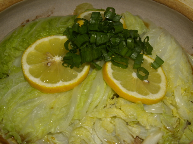 ～土鍋で～レモン豚白菜の重ね煮の画像