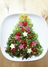超簡単☆時短★ツリーのクリスマスサラダ