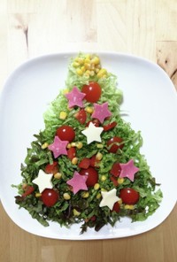 超簡単☆時短★ツリーのクリスマスサラダ