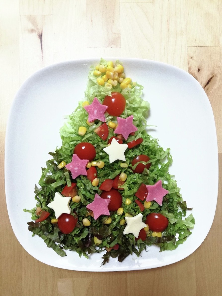 超簡単☆時短★ツリーのクリスマスサラダの画像