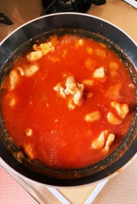 鶏肉とトマトのスープ