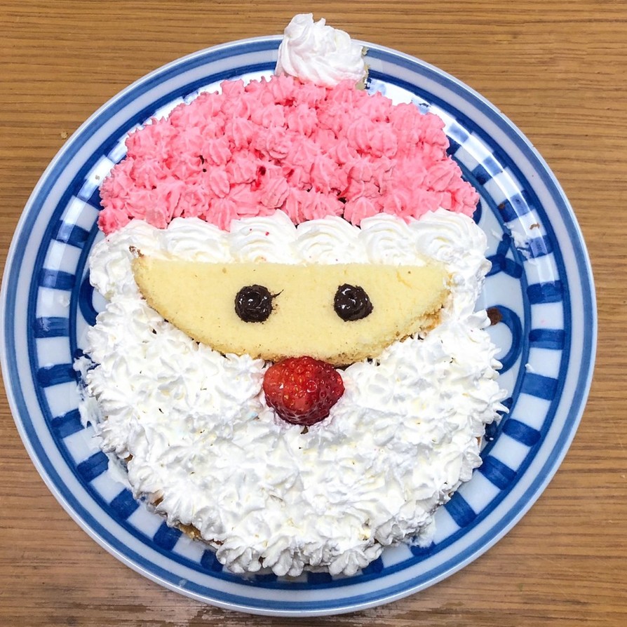 ★簡単サンタクロース クリスマス ケーキの画像
