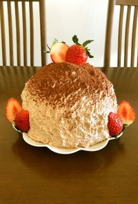 生チョコクリームのドームケーキ♪