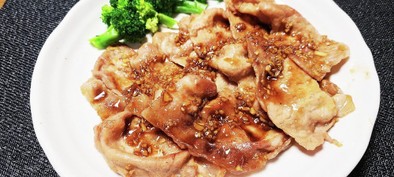 豚肉の粗びき生姜焼の写真