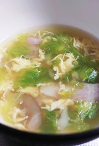 レタスと舞茸の玉子スープ