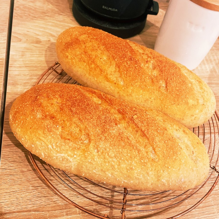 全粒粉のソフトフランスパンの画像