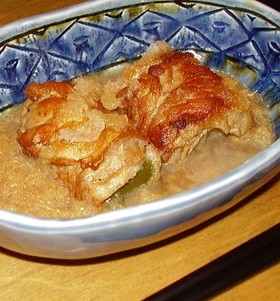 ねぎの肉巻きのみぞれ煮