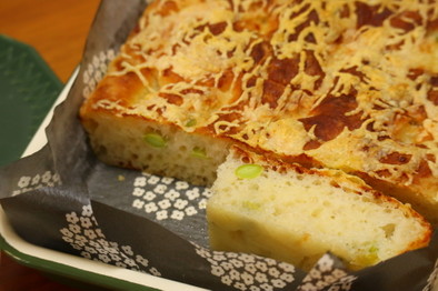 枝豆とチーズのフォカッチャの写真