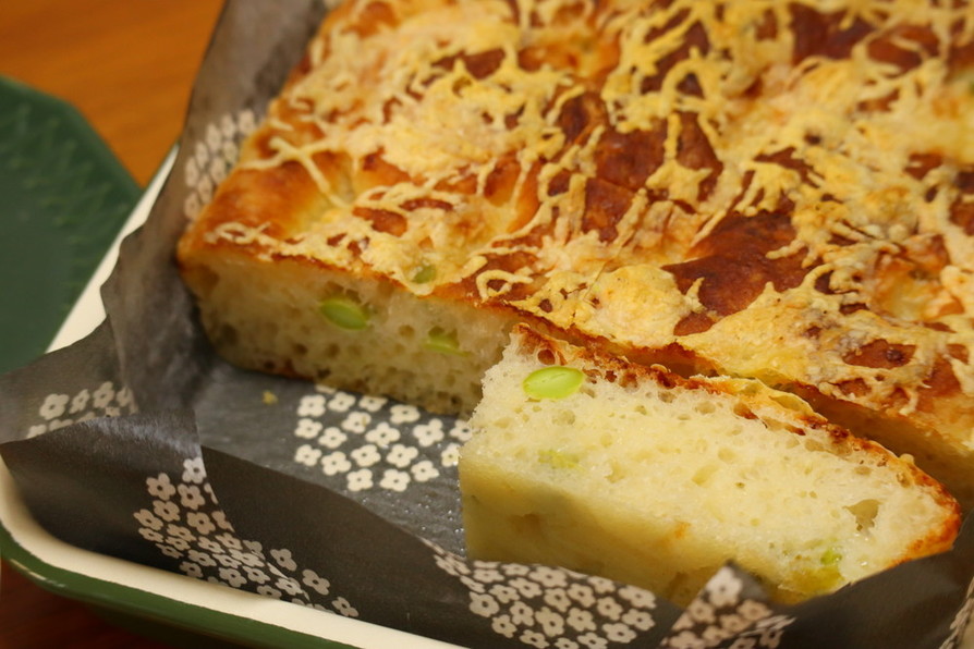 枝豆とチーズのフォカッチャの画像