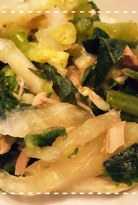 簡単！白菜と大根葉のサラダ