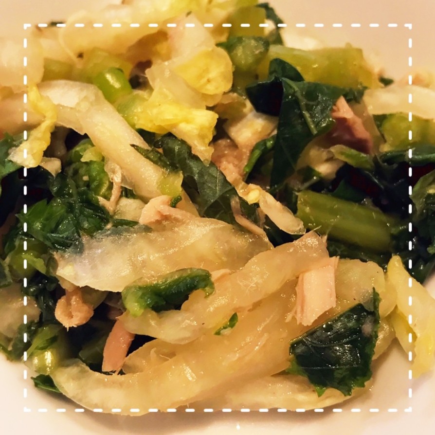 簡単！白菜と大根葉のサラダの画像