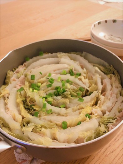 かつおだしで＊豚バラ白菜のミルフィーユ鍋の写真