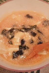 明太子豆腐スープ