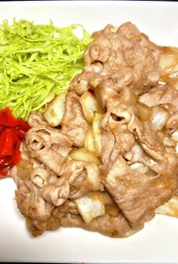 味噌味の豚生姜焼き
