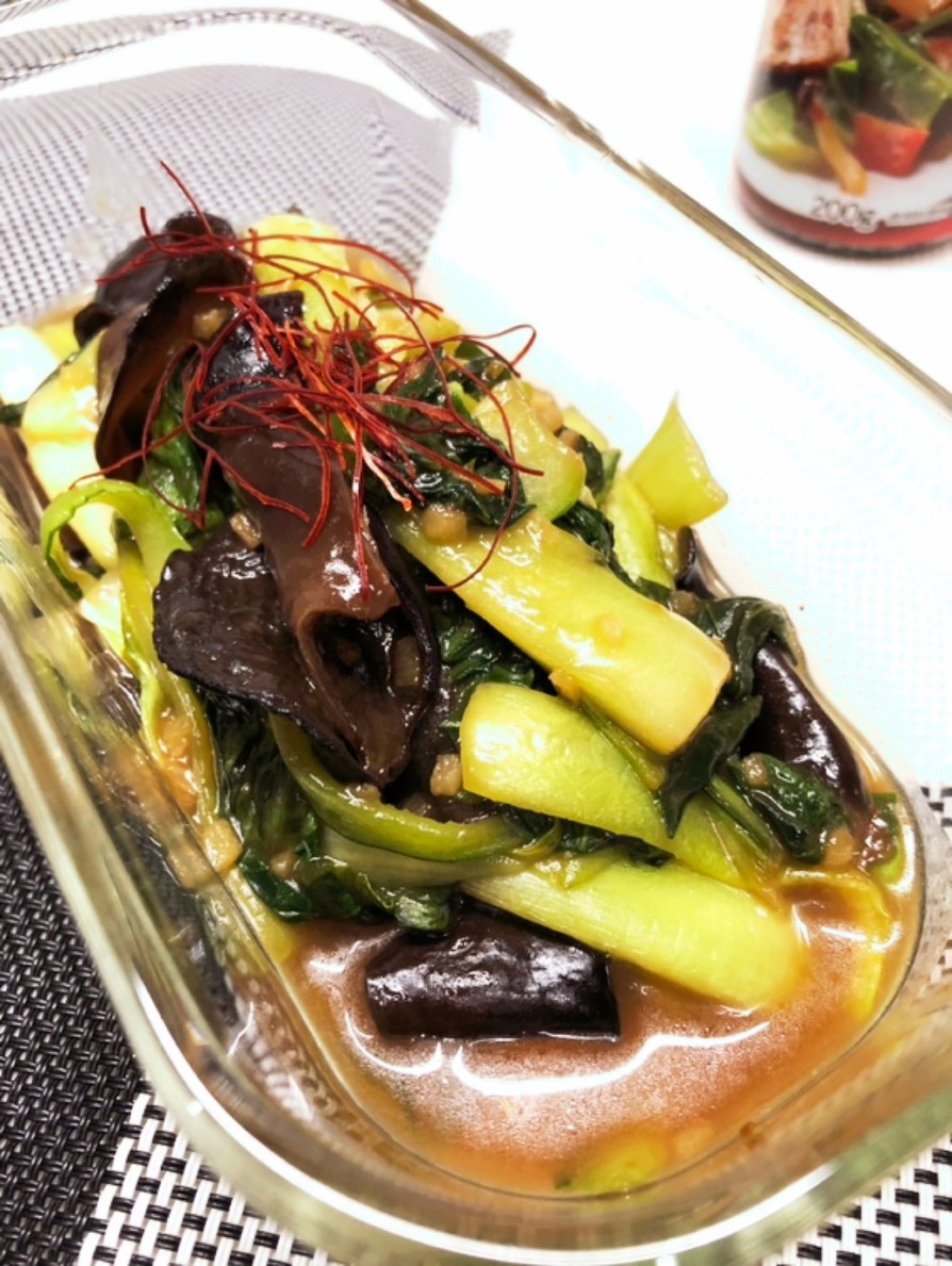 青梗菜とキクラゲのオイスターソース低カロの画像