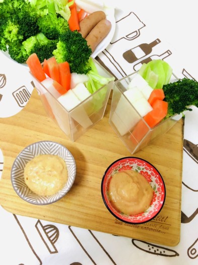 スティック野菜☆味噌マヨディップセブン風の写真