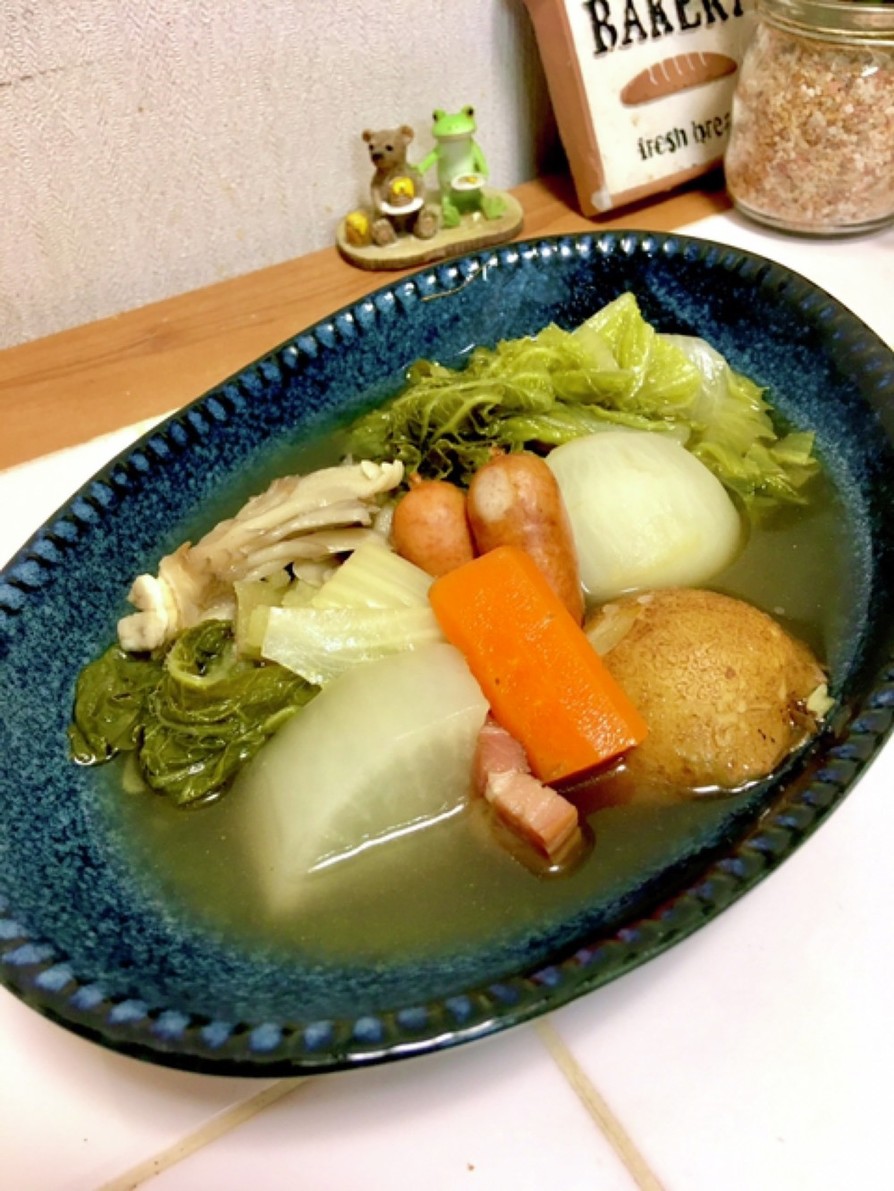 冬野菜の土鍋で作るあったかポトフ☆の画像