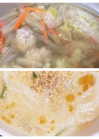 リメイク：肉団子スープから豆乳坦々麺