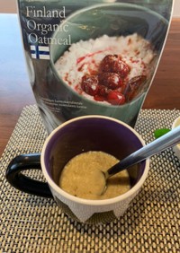 簡単朝食　オートミールinオニオンスープ