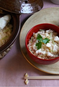 鯛の炊き込みご飯&鯛のタタキ(山椒風味)