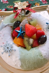 クリスマスカラー☆リースアイスケーキ