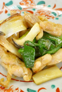 鶏肉とネギの西京味噌焼（柚子胡椒風味）