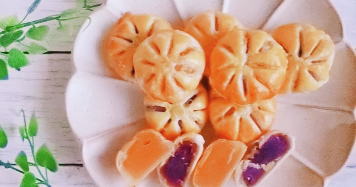 パイシートで、カボチャ餡と紫芋餡のおやつ by ヘルシーハーモニー♪ 【クックパッド】 簡単おいしいみんなのレシピが