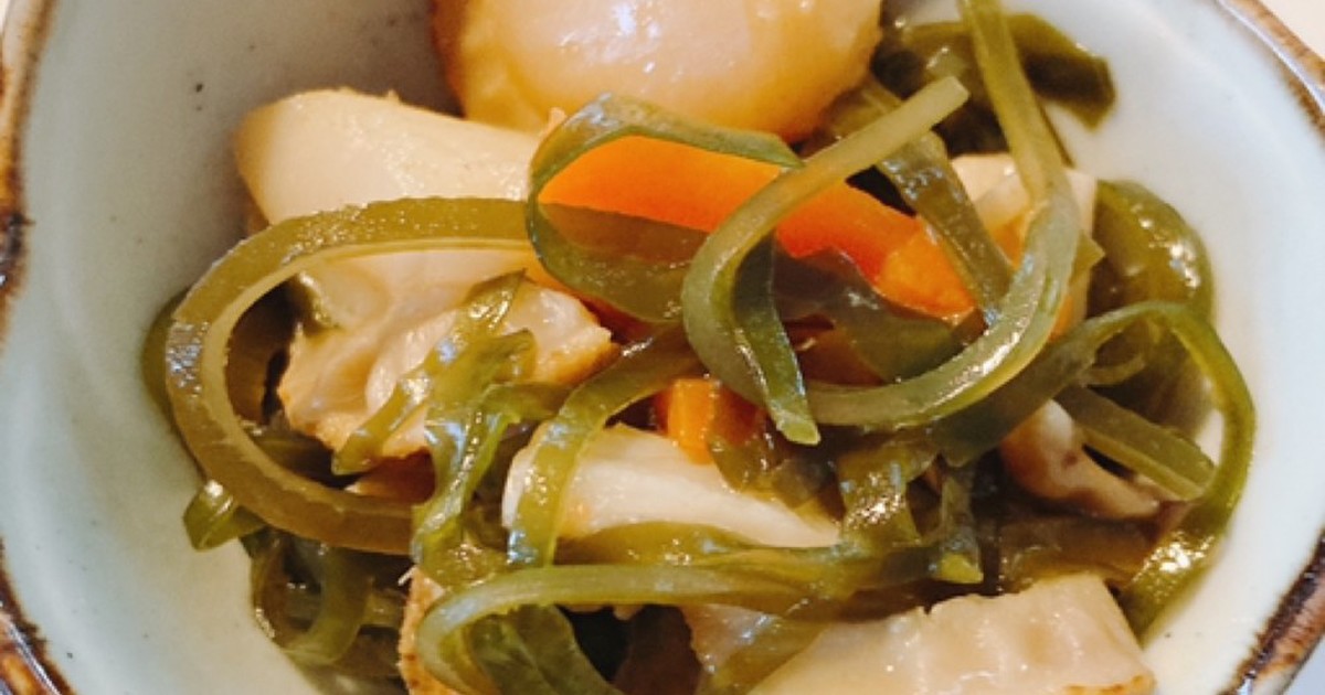 切り昆布とホタテの煮物 by KAKA321 【クックパッド】 簡単おいしいみんなのレシピが363万品