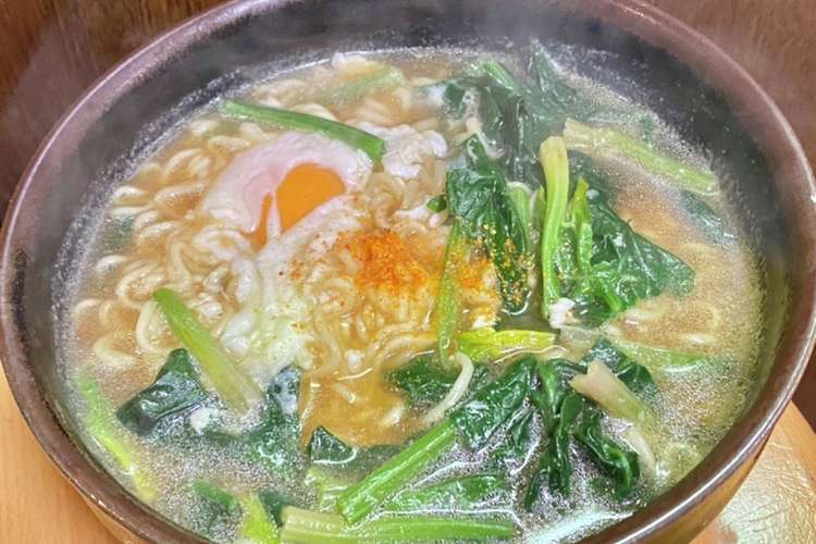 サッポロ一番みそラーメン ほうれん草 卵 レシピ 作り方 By まま蔵 クックパッド 簡単おいしいみんなのレシピが377万品