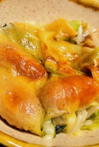 野菜とソーセージの甘味噌チーズ焼き