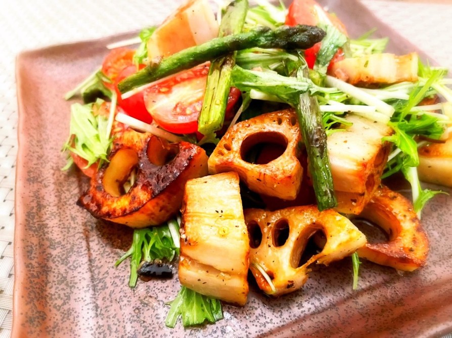 ネギとアスパラガスのサラダのレシピ