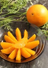 簡単！オレンジの切り方　料理用