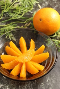 簡単！オレンジの切り方　料理用