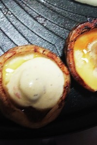 椎茸のタルタルバター焼き