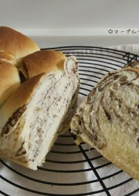 マーブルチョコ食パン☆HB使用