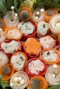 ひな祭り☆子供喜ぶ野菜たっぷりブーケ鍋