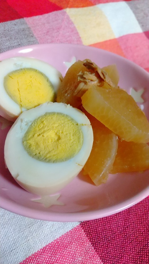 ゆで卵・大根・ツナの煮物の画像