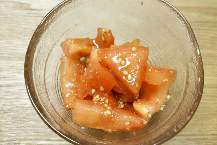 トマト嫌いも食べられる トマトの中華和え レシピ 作り方 By 市原市オッサくん クックパッド 簡単おいしいみんなのレシピが374万品