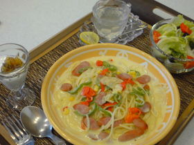 簡単スープパスタ☆コーンポタージュ味~♬